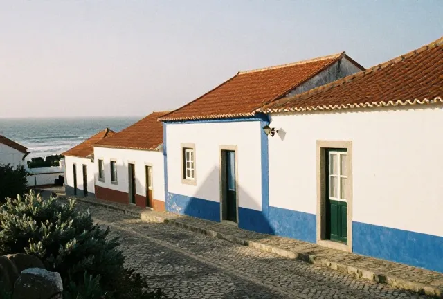 A cobbled lane in Ericeira