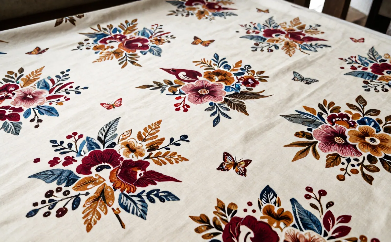 Kain batik Buketan, rangkaian bunga dan kupu-kupu