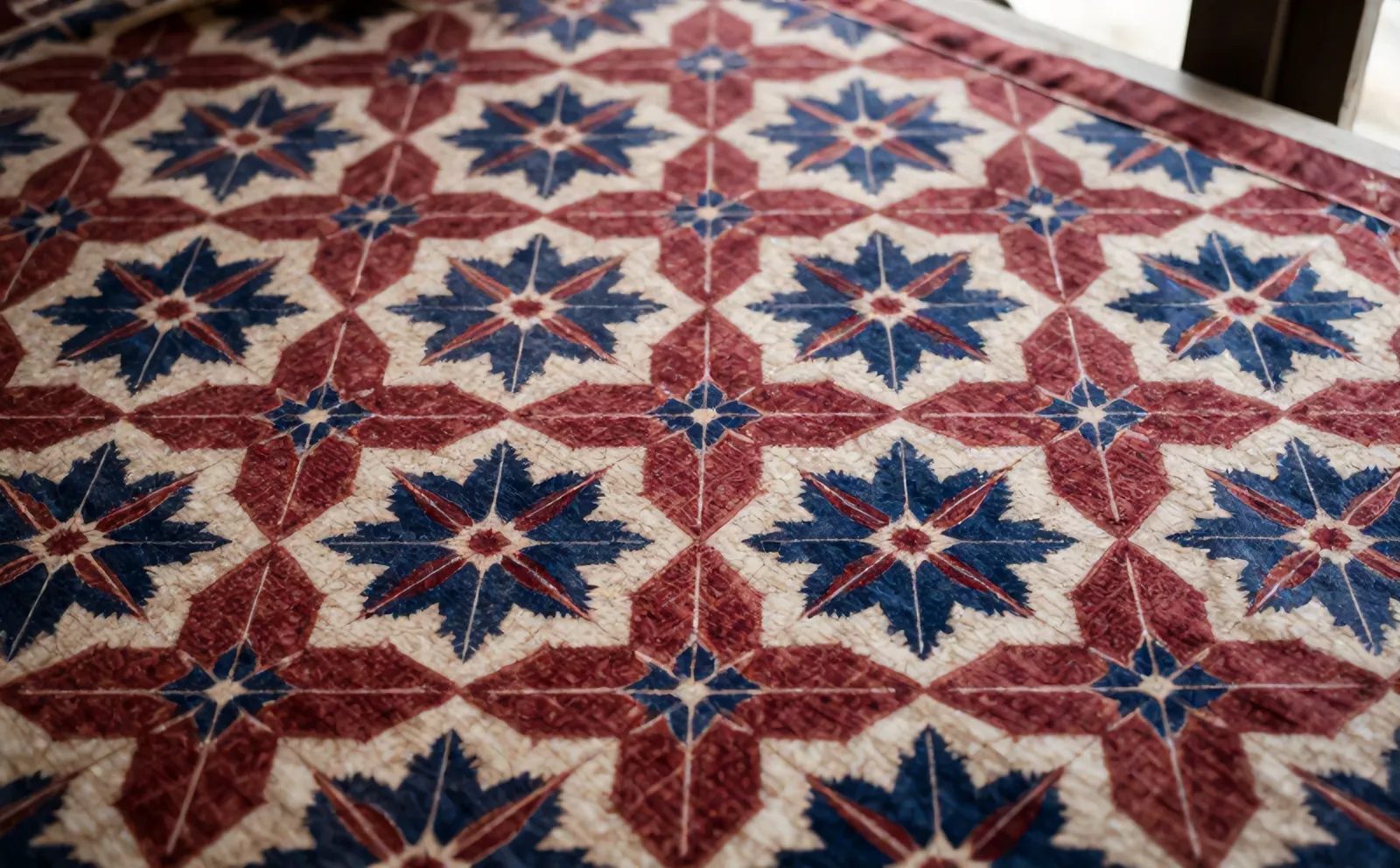 Kain batik Jlamprang, kisi bintang delapan kelopak