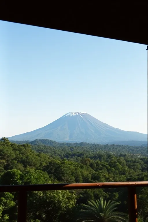 Puncak Merapi dari teras