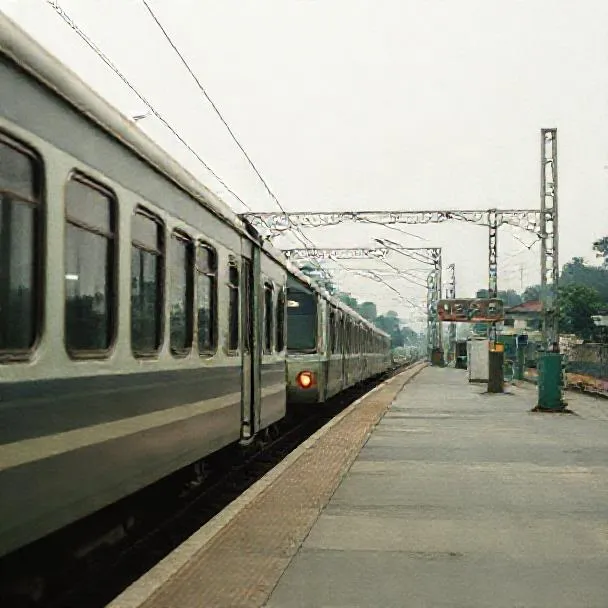 KRL tiba di stasiun
