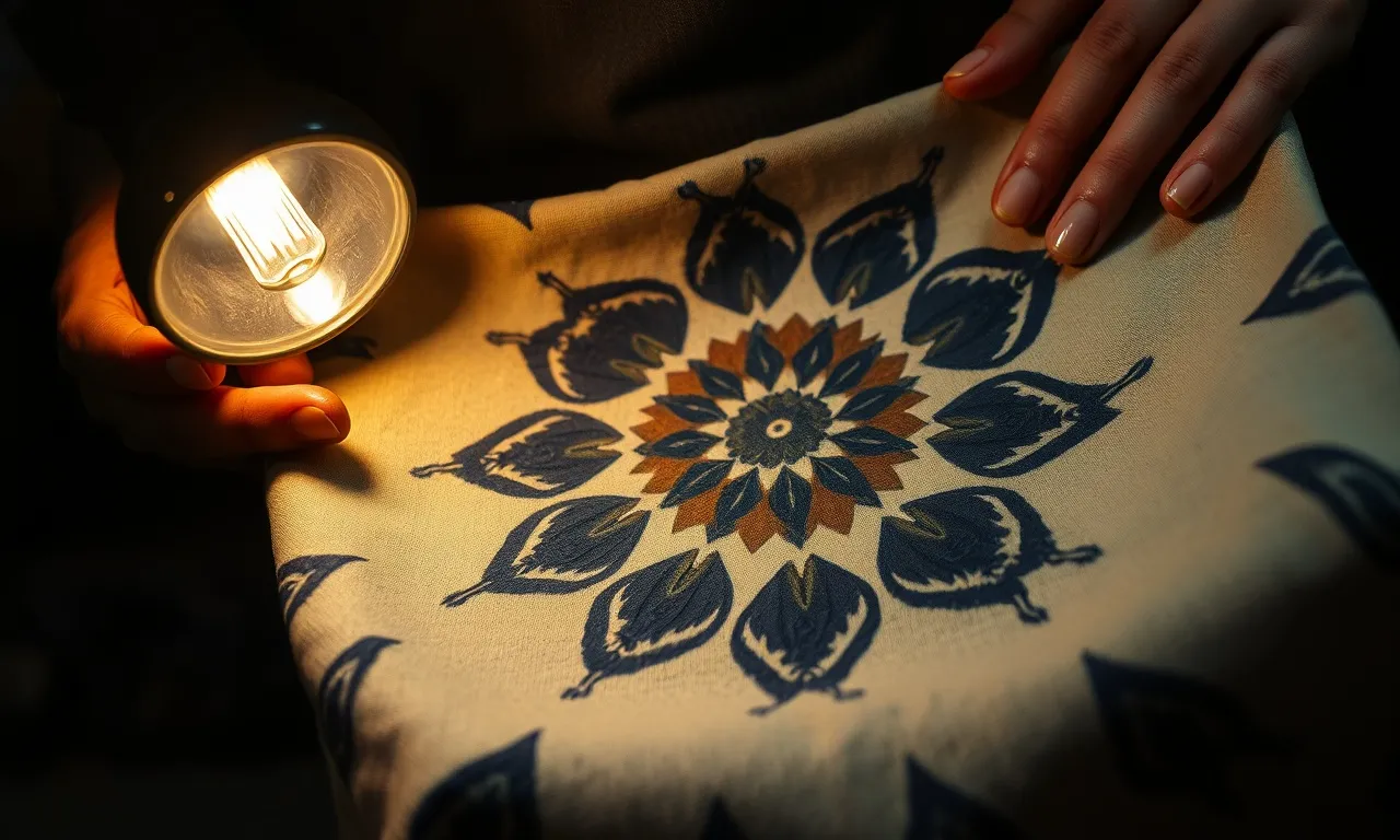 Detail motif Jlamprang, bintang kelopak delapan berpola rapat