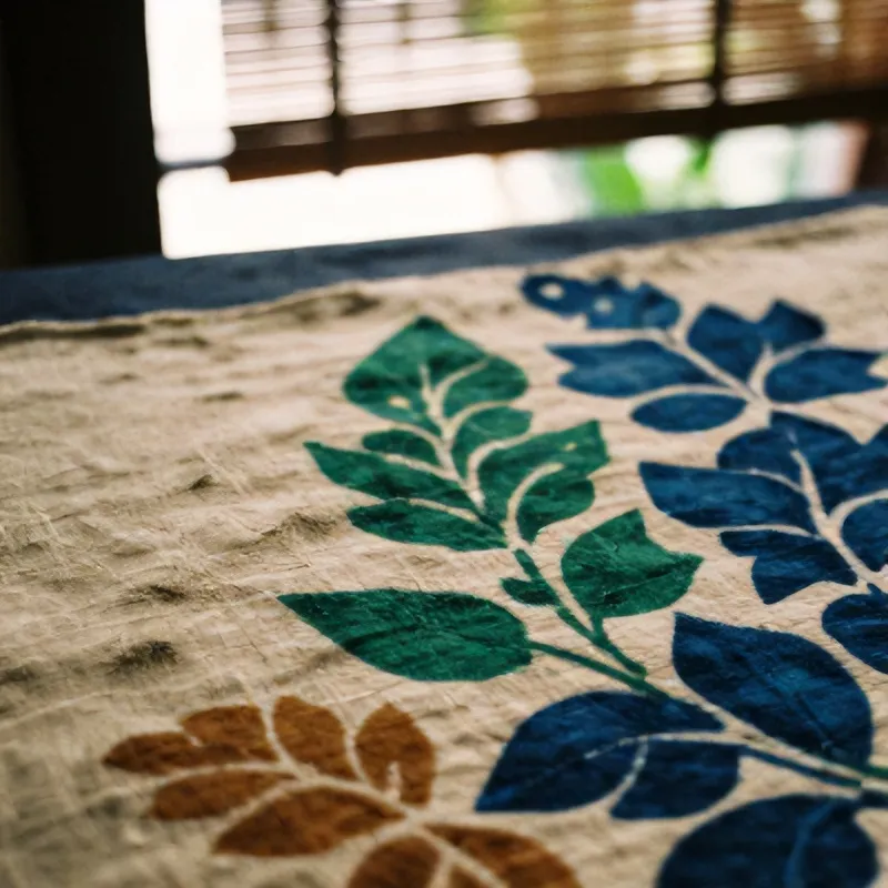 Sisi belakang kain batik tulis