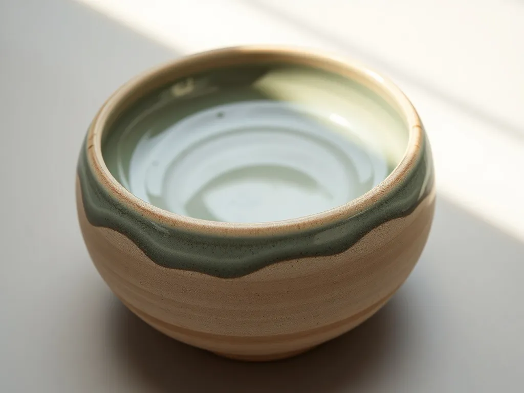 Glaze pooling at the rim of a dripper