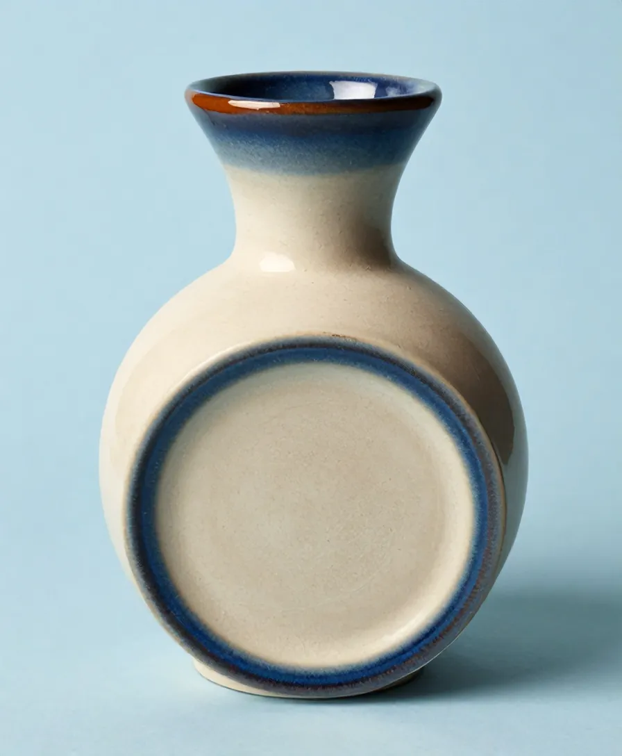 Raw unglazed foot ring of a carafe