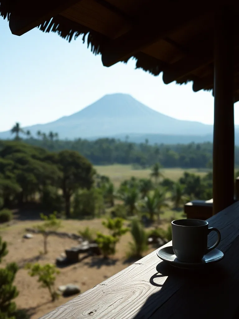 Teras Kopi Lereng menghadap Merapi