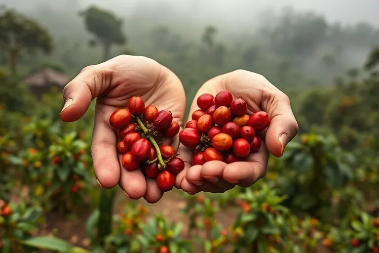 Petani kopi di Turgo