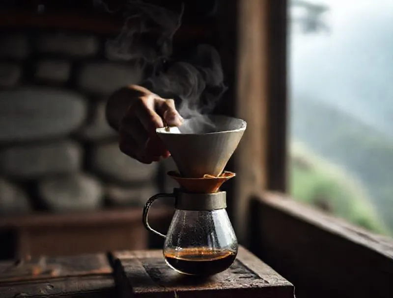 Menyeduh V60 dengan tangan