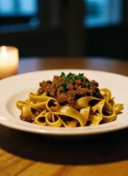 A plate of pappardelle