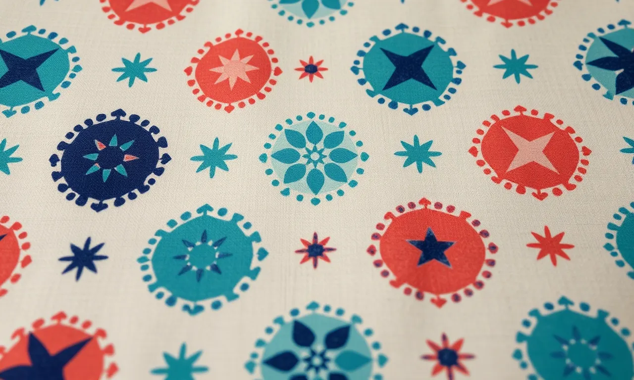 Detail dekat motif Jlamprang: bintang delapan di dalam lingkaran, garis canting dan titik isen-isen terlihat jelas