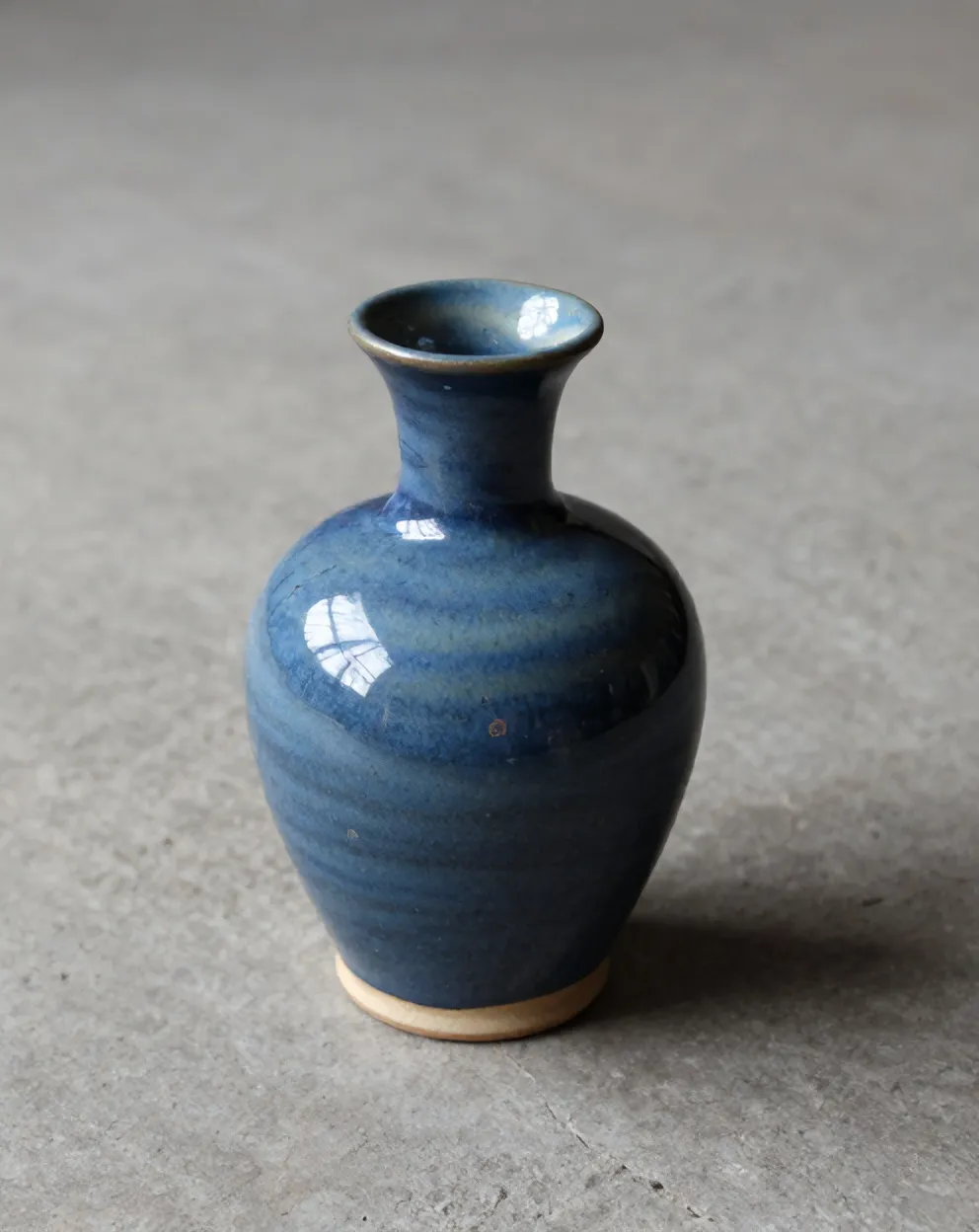 Round Kiln carafe in blue glaze
