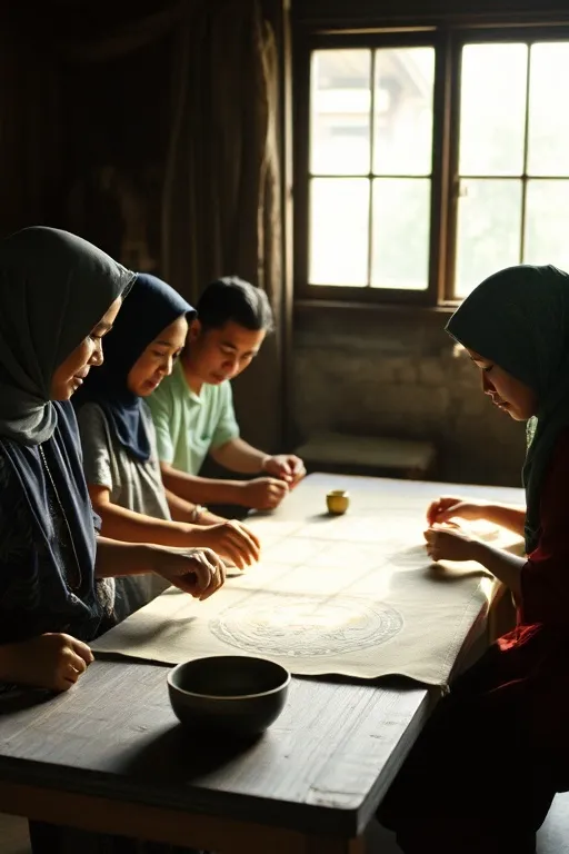 Peserta kelas membatik Sabtu pagi