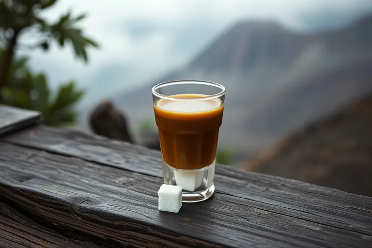 Kopi tubruk dan gula batu