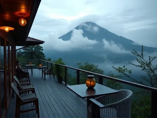Teras menghadap Merapi