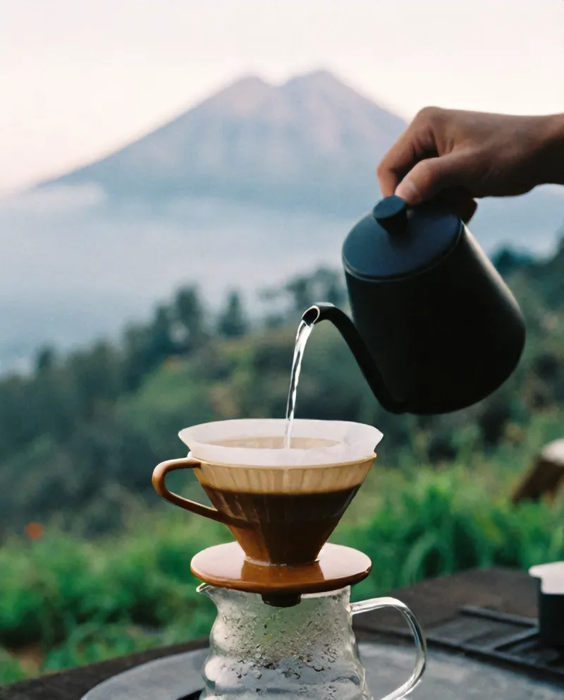 Menyeduh V60 dengan tangan