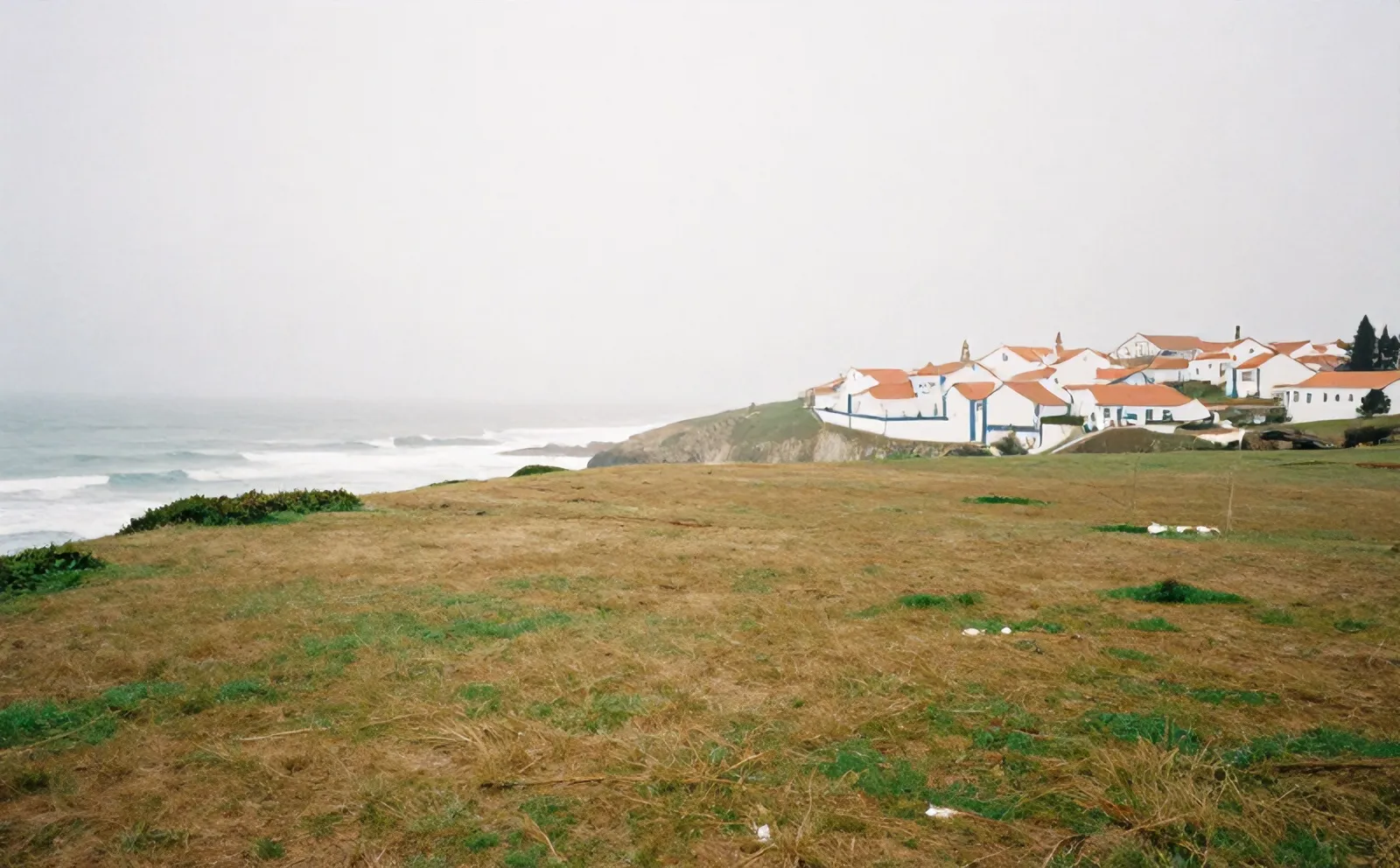 The cliff above Ericeira in sea fog