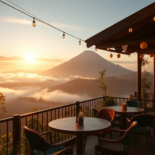 Teras Kopi Lereng menghadap Merapi