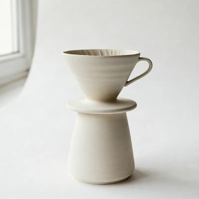 An unglazed fired dripper