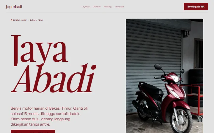Bengkel Motor Jaya Abadi