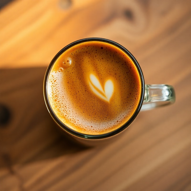 Macro of a steaming espresso crema with rich texture
